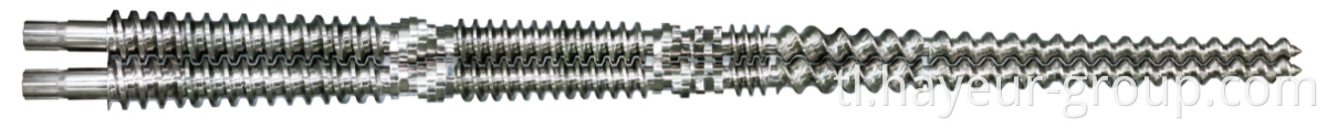 conical twin screw barrel